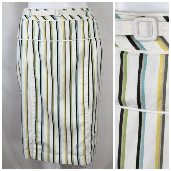 Express Dresses & Skirts - Express Design Studio Striped SKIRT Womens Size 2 Belted Pencil Multicolor